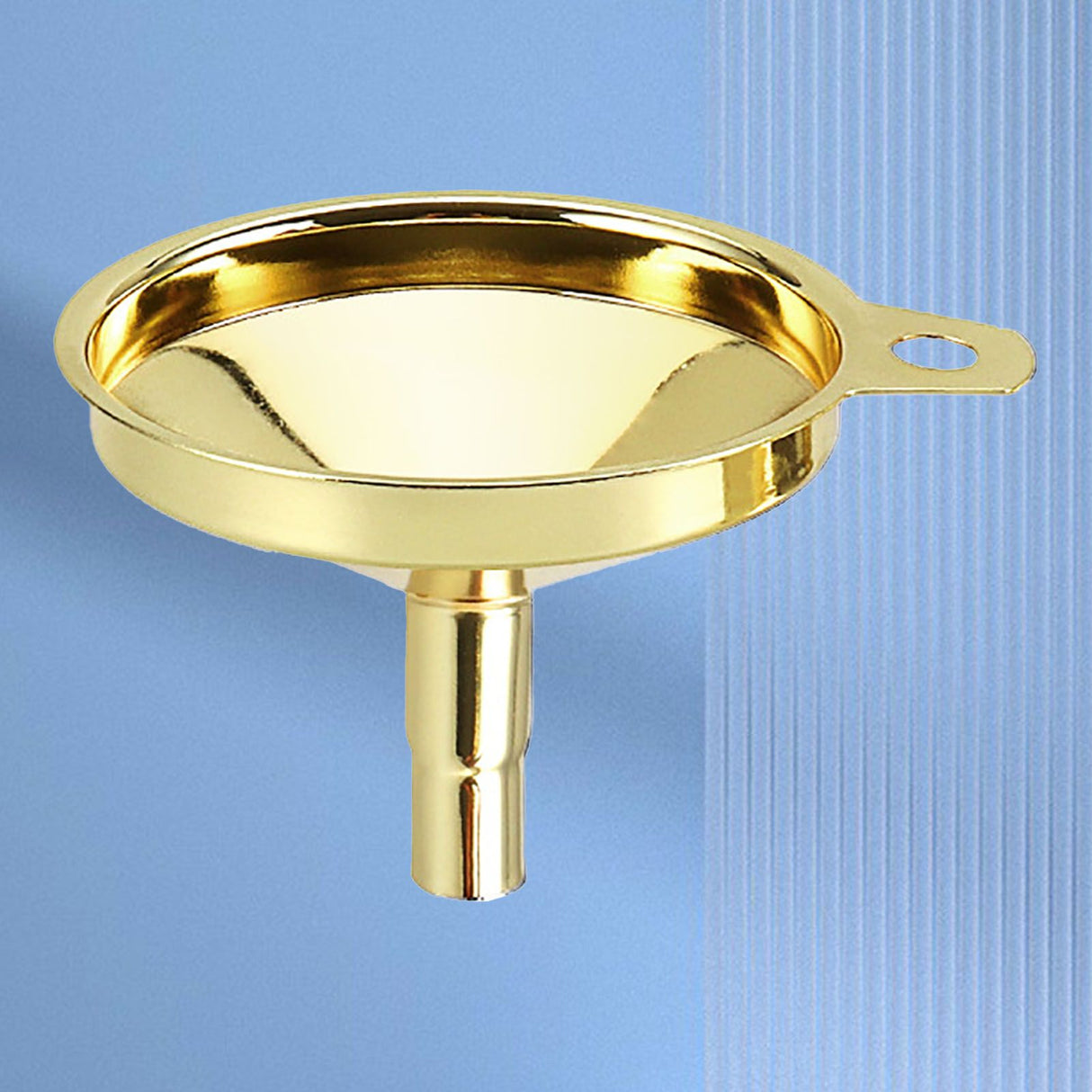 Kitchen Funnel 304 Stainless Steel Gold Plated Taper Mirror Polishing Oil Wine Funnel