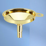 Kitchen Funnel 304 Stainless Steel Gold Plated Taper Mirror Polishing Oil Wine Funnel - 45-Degree Angle