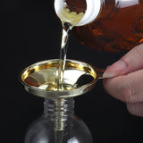 Kitchen Funnel 304 Stainless Steel Gold Plated Taper Mirror Polishing Oil Wine Funnel