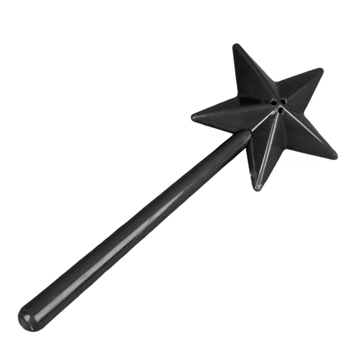 Salt and Pepper Shaker Wand ABS 3 Holes Refillable Spice Tool Seasoning Shaker Wand for Halloween Christmas Kitchen Accessories Black