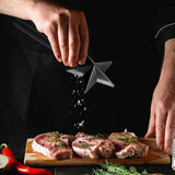 Salt and Pepper Shaker Wand ABS 3 Holes Refillable Spice Tool Seasoning Shaker Wand for Halloween Christmas Kitchen Accessories Black