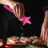 Salt and Pepper Shaker Wand ABS 3 Holes Refillable Spice Tool Seasoning Shaker Wand for Halloween Christmas Kitchen Accessories Rose Red