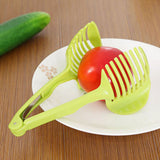 Tomato Slicing Holder ABS Multipurpose Handheld Round Fruit Tong Onion Holder Kitchen Cutting Aid Gadgets Tool for Lemon Egg Vegetables