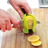 Tomato Slicing Holder ABS Multipurpose Handheld Round Fruit Tong Onion Holder Kitchen Cutting Aid Gadgets Tool for Lemon Egg Vegetables