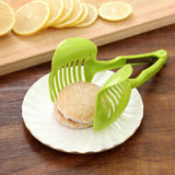 Tomato Slicing Holder ABS Multipurpose Handheld Round Fruit Tong Onion Holder Kitchen Cutting Aid Gadgets Tool for Lemon Egg Vegetables - Extra Image