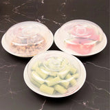 Microwave Safe Cover Dish Lid Plate Lid for Heating Food Heat Resistant Vegetable Cover Hot Food Cover L Size