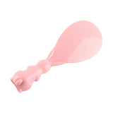 Bunny Shape Standable Rice Scooper Nonstick Rabbit Rice Paddle Rice Spoon Stand Up Serving Rice Shovel Pink - Rear View