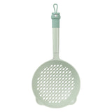 Ladle Fine Mesh Strainer Durable Nylon PVC Handle Heat Resistant Large Capacity Versatile Spoon Ladle for Kitchen Green