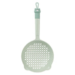 Ladle Fine Mesh Strainer Durable Nylon PVC Handle Heat Resistant Large Capacity Versatile Spoon Ladle for Kitchen Green