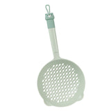 Ladle Fine Mesh Strainer Durable Nylon PVC Handle Heat Resistant Large Capacity Versatile Spoon Ladle for Kitchen Green - Front View