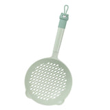 Ladle Fine Mesh Strainer Durable Nylon PVC Handle Heat Resistant Large Capacity Versatile Spoon Ladle for Kitchen Green - Top-Down View