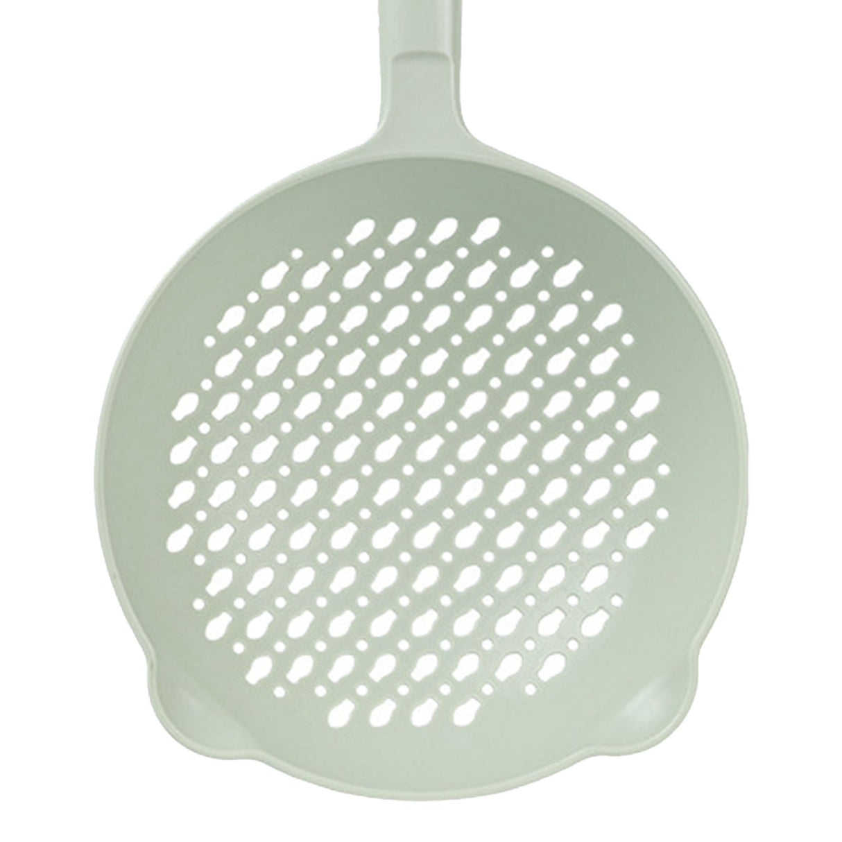 Ladle Fine Mesh Strainer Durable Nylon PVC Handle Heat Resistant Large Capacity Versatile Spoon Ladle for Kitchen Green