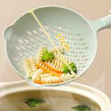 Ladle Fine Mesh Strainer Durable Nylon PVC Handle Heat Resistant Large Capacity Versatile Spoon Ladle for Kitchen Green - Extra Image
