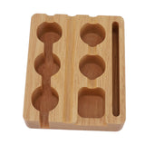 Reusable Coffee Capsule Refill Kit 60PCS 37mm Aluminum Foil Seals Lid with Wooden Holder Brush Spoon for Nespresso Original Coffee Pods - Rear View
