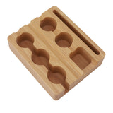 Reusable Coffee Capsule Refill Kit 60PCS 37mm Aluminum Foil Seals Lid with Wooden Holder Brush Spoon for Nespresso Original Coffee Pods - Low Angle