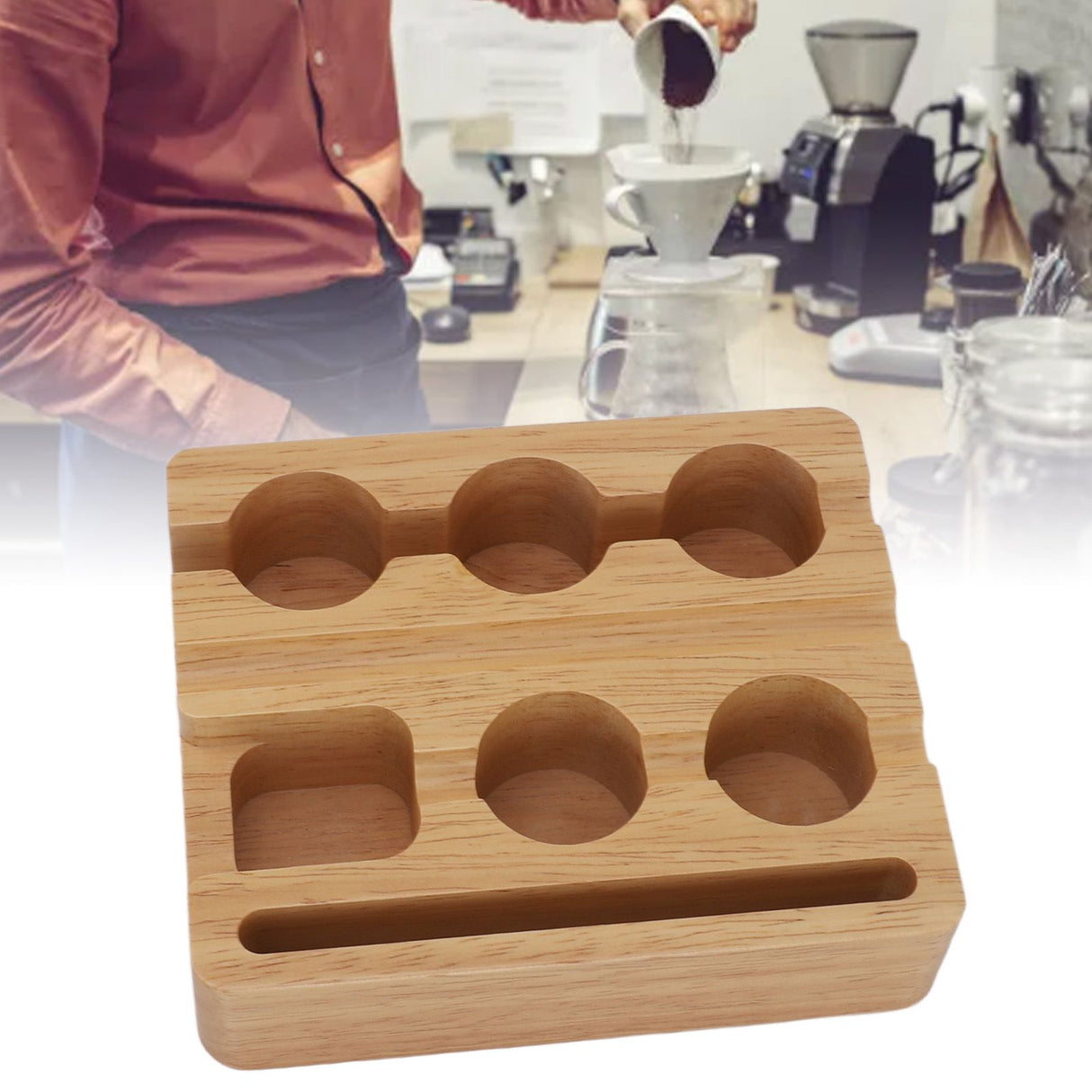 Reusable Coffee Capsule Refill Kit 60PCS 37mm Aluminum Foil Seals Lid with Wooden Holder Brush Spoon for Nespresso Original Coffee Pods