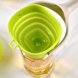 Kitchen Funnel Foldable Silicone Funnel Dispenser 4.1in Wide Mouth Handheld Funnel for Oil Wine - 45-Degree Angle