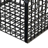 Wall Mounted Storage Basket No Drilling Adhesive Metal Wire Hanging Basket for Kitchen Food Pantry Bathroom Organization Black