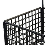 Wall Mounted Storage Basket No Drilling Adhesive Metal Wire Hanging Basket for Kitchen Food Pantry Bathroom Organization Black