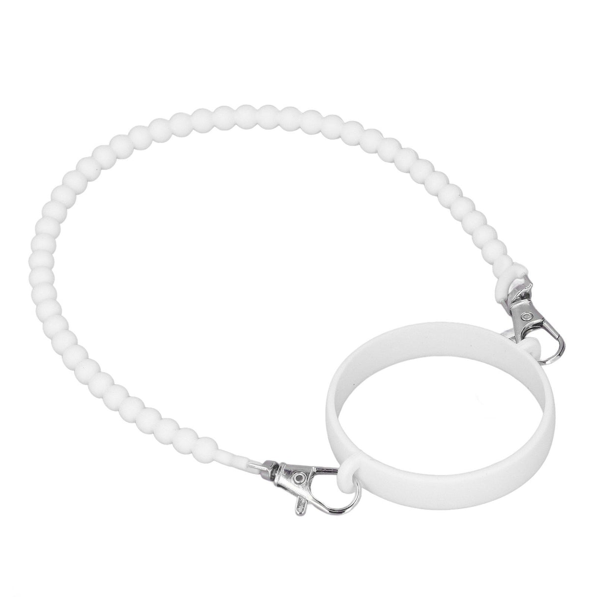 Water Bottle Handle Strap Portable Reliable Multifunctional 37cm Silicone Water Bottle Sling for Outdoor White