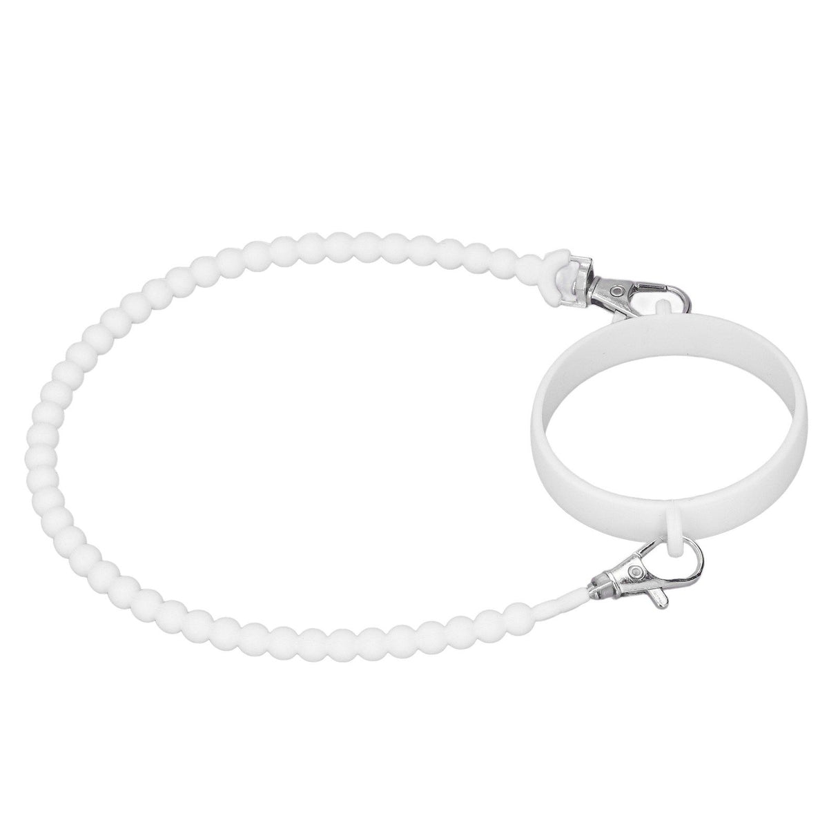Water Bottle Handle Strap Portable Reliable Multifunctional 37cm Silicone Water Bottle Sling for Outdoor White