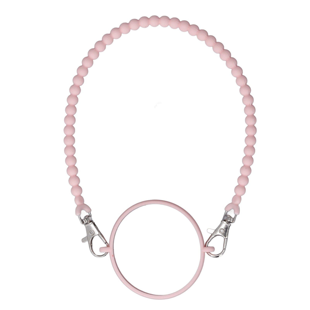 Water Bottle Handle Strap Portable Reliable Multifunctional 37cm Silicone Water Bottle Sling for Outdoor Pink