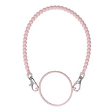 Water Bottle Handle Strap Portable Reliable Multifunctional 37cm Silicone Water Bottle Sling for Outdoor Pink - Side View