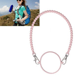 Water Bottle Handle Strap Portable Reliable Multifunctional 37cm Silicone Water Bottle Sling for Outdoor Pink - Extra Image