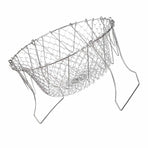 Stainless Steel Frying Basket Foldable Moderate Mesh Density Versatile Cooking Strainer Net for Kitchen