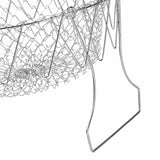 Stainless Steel Frying Basket Foldable Moderate Mesh Density Versatile Cooking Strainer Net for Kitchen - Low Angle