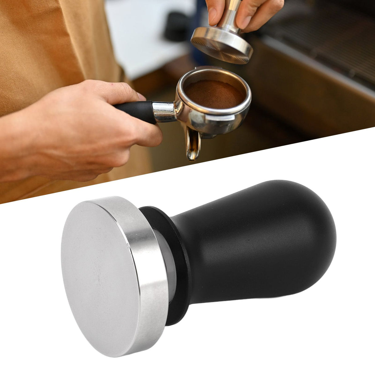 304 Stainless Steel Tamper for Coffee Grounds Precise Tamping Reusable Coffee Tamper Filling Tool 58mm