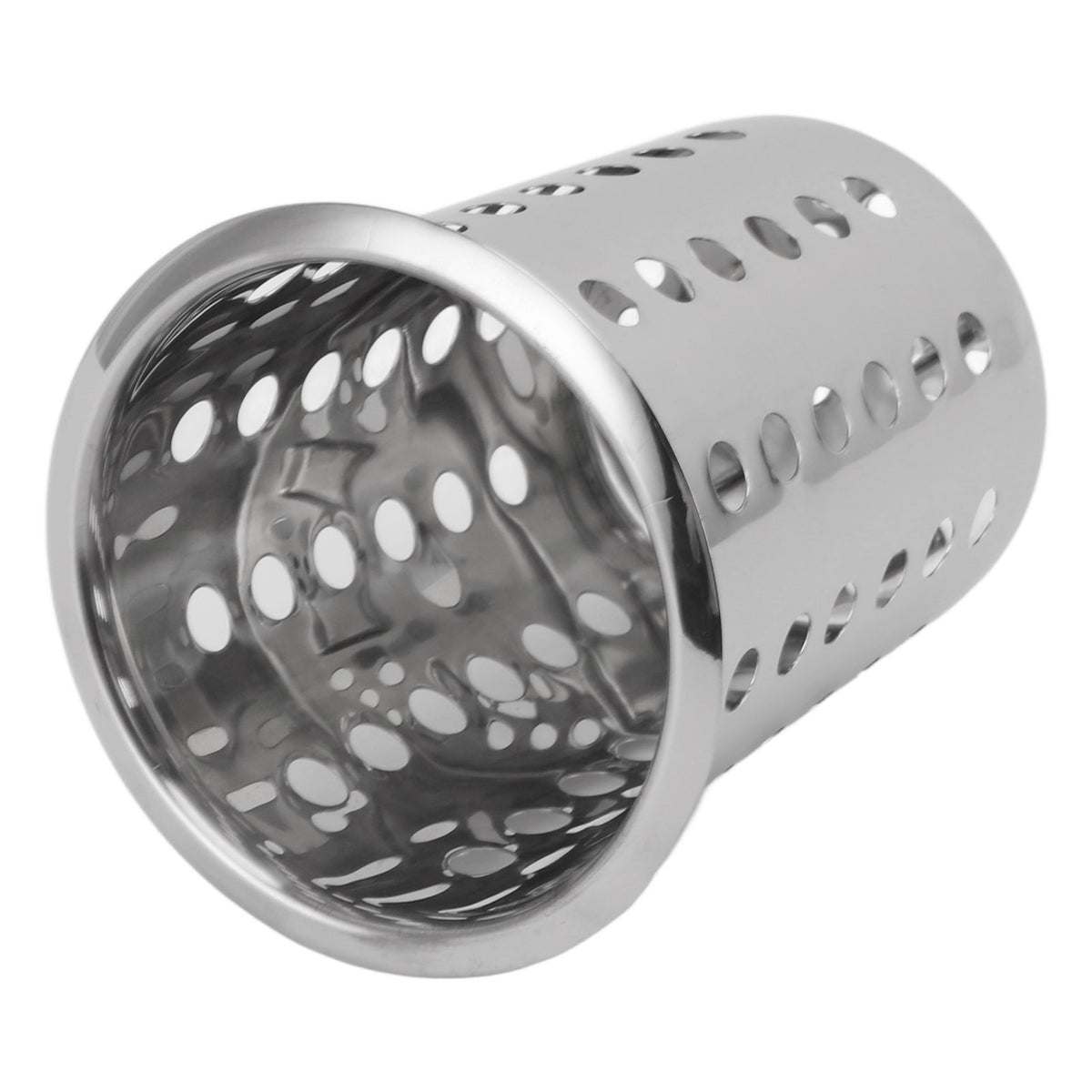 Kitchen Utensil Holder Multipurpose Large Capacity Mess Proof 304 Stainless Steel Utensil Holder for Countertop With Holes