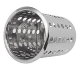 Kitchen Utensil Holder Multipurpose Large Capacity Mess Proof 304 Stainless Steel Utensil Holder for Countertop With Holes - Close-Up Angle
