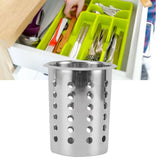 Kitchen Utensil Holder Multipurpose Large Capacity Mess Proof 304 Stainless Steel Utensil Holder for Countertop With Holes
