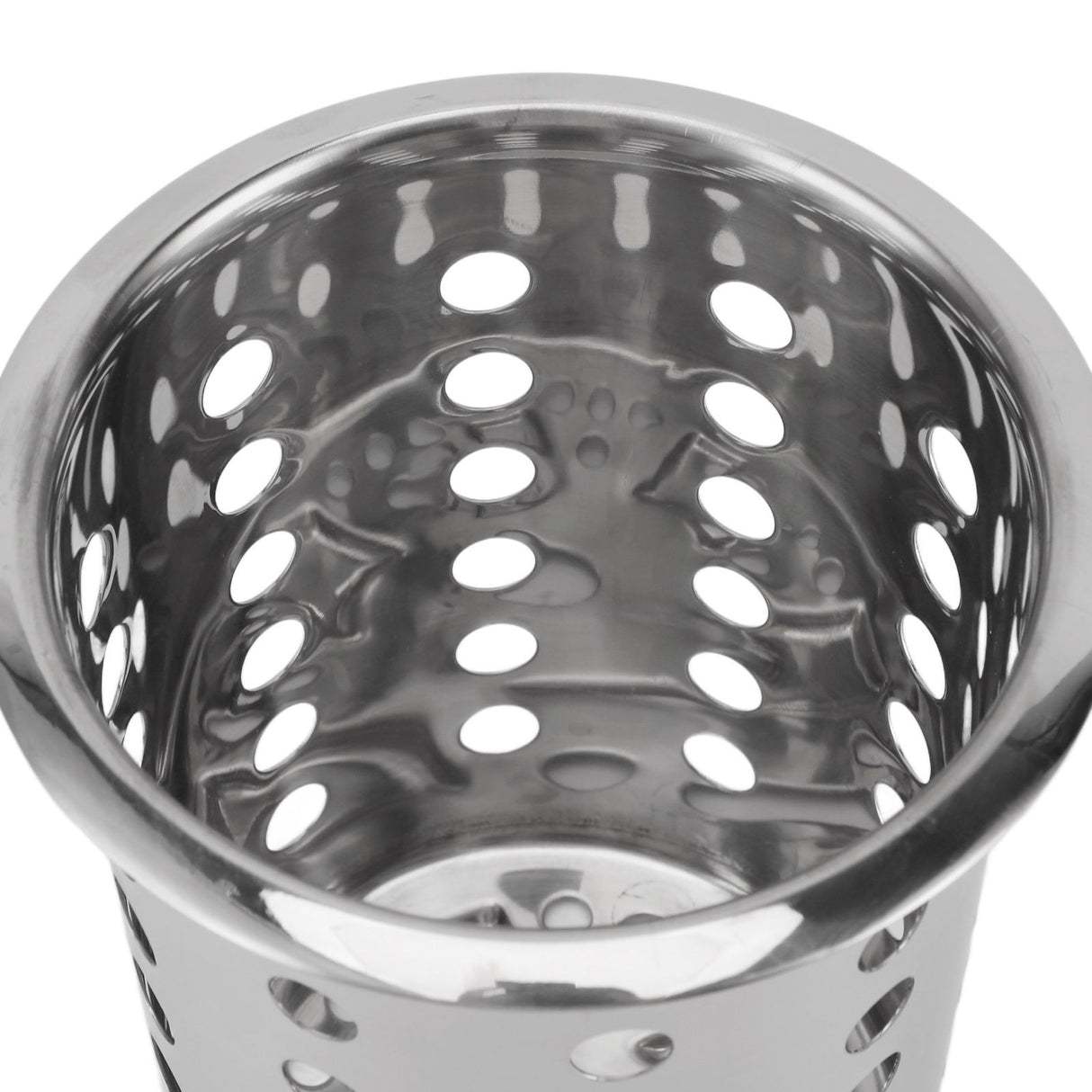 Kitchen Utensil Holder Multipurpose Large Capacity Mess Proof 304 Stainless Steel Utensil Holder for Countertop With Holes