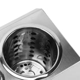 Kitchen Utensil Holder Multi Functional Non Slip Bottom Stainless Steel Knife Fork Storage Bucket 2 Holes - Extra Image