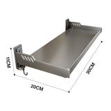 Wall Mount Kitchen Shelf Carbon Steel Punch Free Multifunctional Floating Shelf Hanging Spice Rack for Utensils