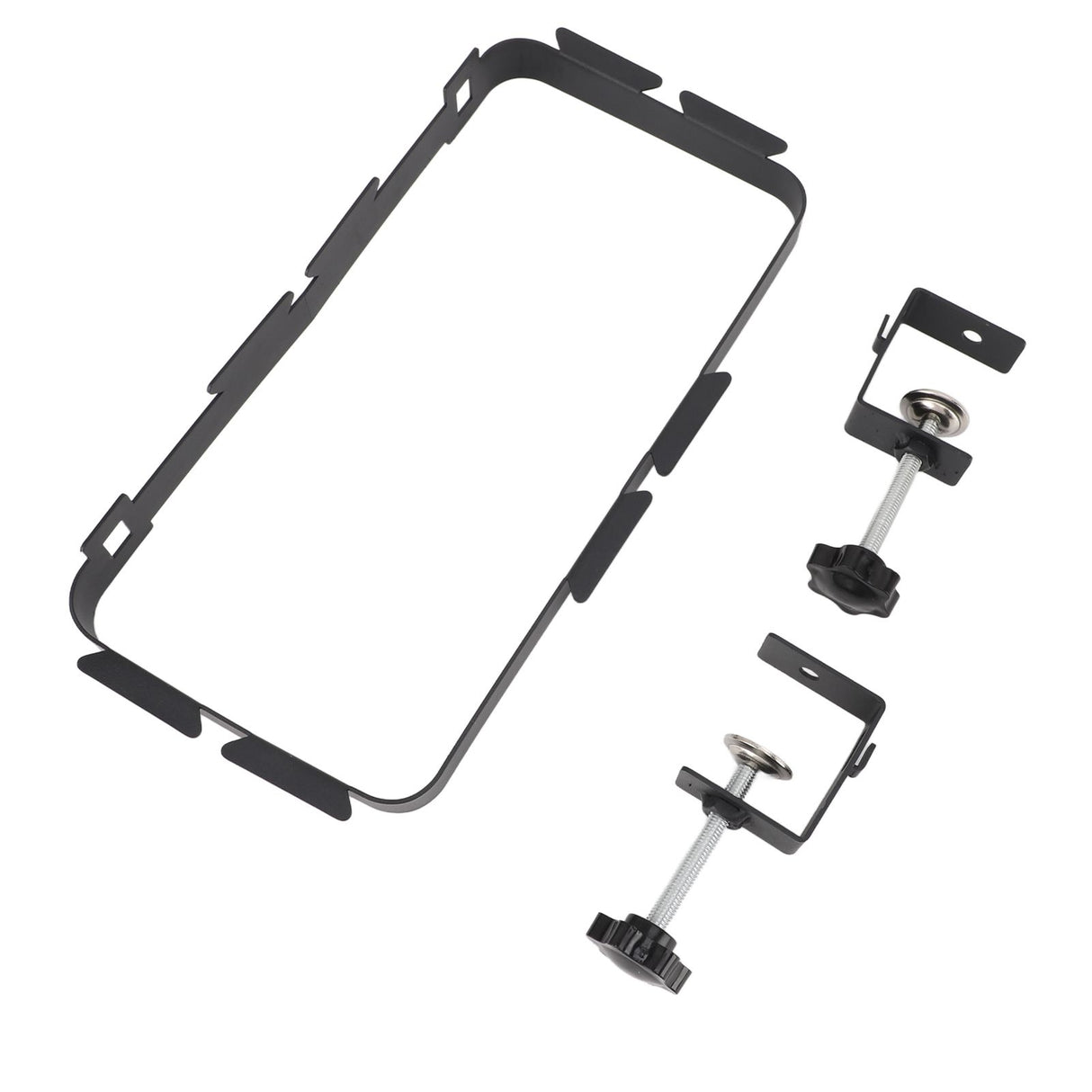Trash Bag Holder Rack with Adjustable Clamp Hanging Stand Carbon Steel Portable Heavy Load Garbage Hook for Cabinet Camp