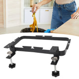 Trash Bag Holder Rack with Adjustable Clamp Hanging Stand Carbon Steel Portable Heavy Load Garbage Hook for Cabinet Camp - Extra Image