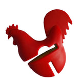 Kitchen Rooster Pot Clip Soft Elastic Silicone Rooster Kitchen Accessories Clip for Home Red - Front View