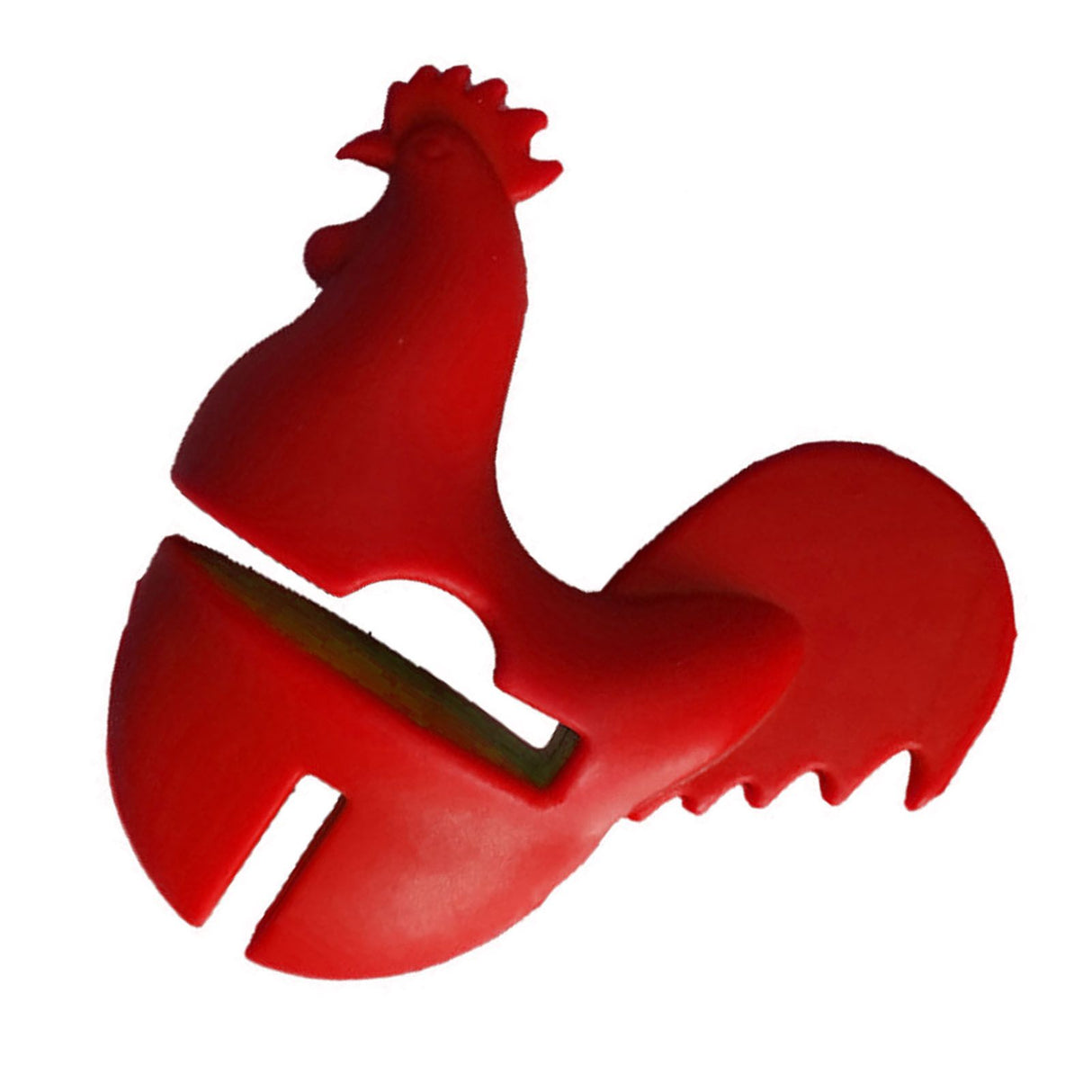 Kitchen Rooster Pot Clip Soft Elastic Silicone Rooster Kitchen Accessories Clip for Home Red