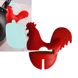 Kitchen Rooster Pot Clip Soft Elastic Silicone Rooster Kitchen Accessories Clip for Home Red