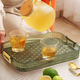 Dish Drain Tray Multipurpose Innovative Light Luxury Double Layers Efficient Draining Drain Tray for Tea Fruit Dish L - Extra Image