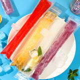 50pcs Ice Pop Mold Bag Disposable Mold DIY Yogurt Sticks Homemade Healthy Snacks Ice Lolly Bags for Home Use