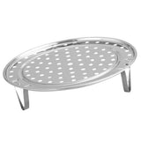 Steaming Rack with Removable Leg Stainless Steel Steam Tray Stand Cooking Bread Rack Kitchen Tool 18cm