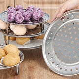 Steaming Rack with Removable Leg Stainless Steel Steam Tray Stand Cooking Bread Rack Kitchen Tool 18cm
