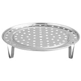Steaming Rack with Removable Leg Stainless Steel Steam Tray Stand Cooking Bread Rack Kitchen Tool 22cm