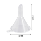Mini Funnel Clear Wide Mouth Plastic Multi Purpose Dishwasher Safe Small Funnel for Lab Bottle Perfume Spice Powder
