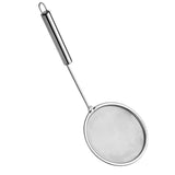 Skimmer Spoon Fat Strainer Stainless Steel Fine Mesh Long Handle Hot Pot Skimmer for Grease Foam Kitchen L - Front View