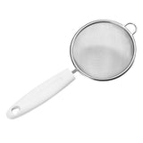 Fine Mesh Skimmer Spoon Stainless Steel Fine Mesh Food Strainer Kitchen Frying Tool for Oil Filter Skimming Grease Foam Small - Side View